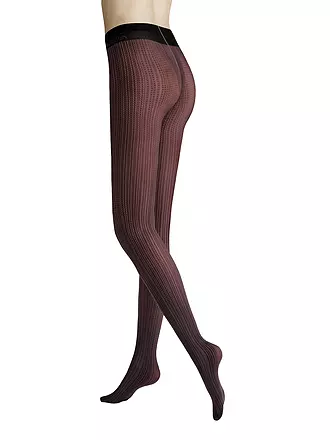 HUDSON | Modestrumpfhose GRAPHIC LINE deep red | 